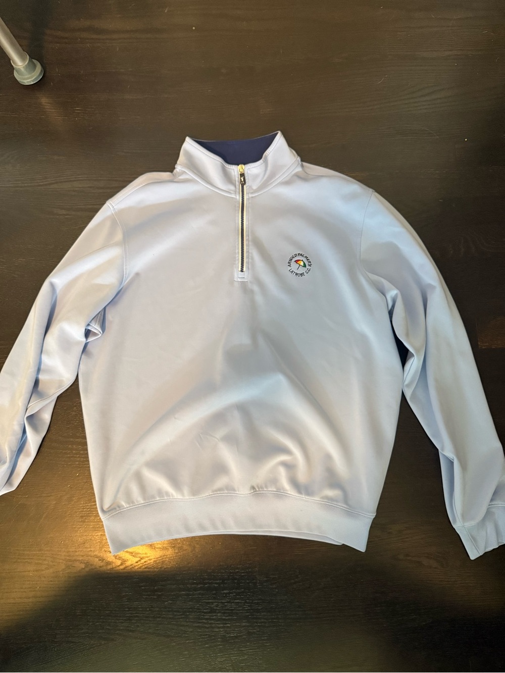 Fairway & Greene Light Blue Half-Zip Pullover Arnold Palmers Latrobe CC NWOT